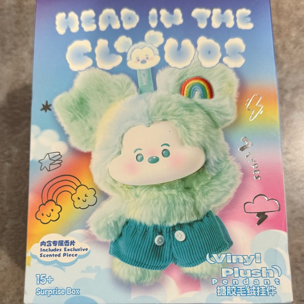 Disney Head in the Clouds Plush - Mint Green and Blue